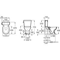 Унитаз напольный Roca Carmen Rimless 3420A7000 (без бачка, без сиденья)