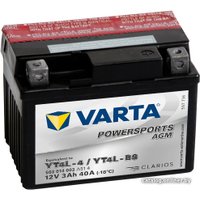Мотоциклетный аккумулятор Varta Powersport AGM YT4L-BS 503 014 003 (3 А·ч)