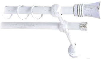 Карниз для штор Lm Decor Гиро (белое золото, гладкая, 2.4м 16мм, 2 ряда)