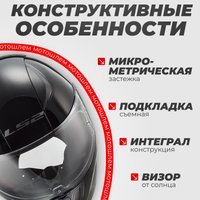 Мотошлем LS2 FF353 Rapid 2 Solid (3XL, глянцевый черный)