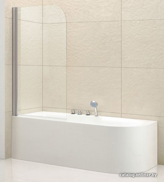 Стеклянная шторка для ванны Cezares ECO-O-V-1-80/140-C-Cr