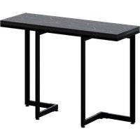 Кухонный стол Millwood Арлен 1 110х38/76х76 (мрамор неро/металл черный)