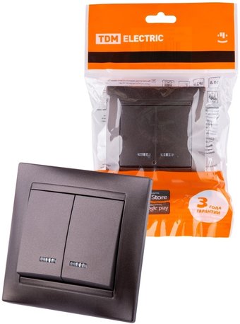 Выключатель TDM Electric Лама SQ1815-0505 (шоколад)