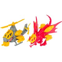 Вертолет Nikko Snap'n Play Красный дракон vs серый ветолет 20301