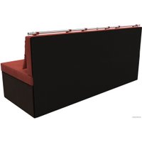 Диван Лига диванов Метро 114108 (микровельвет коралловый/коричневый)