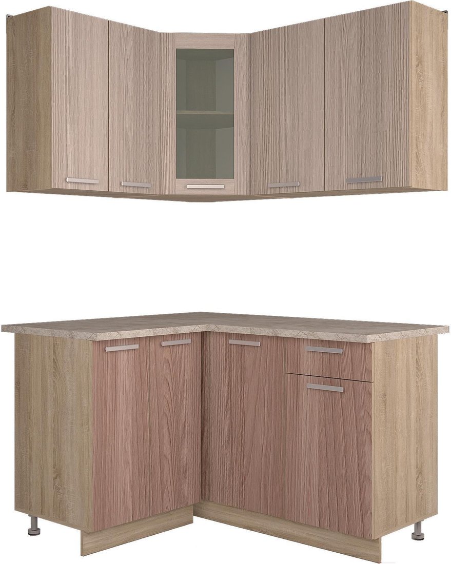 

Готовая кухня Интерлиния Мила 12x14 (ясень (светлый/ясень темный)