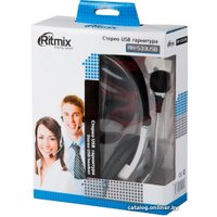 Наушники Ritmix RH-533 USB (серебристый)