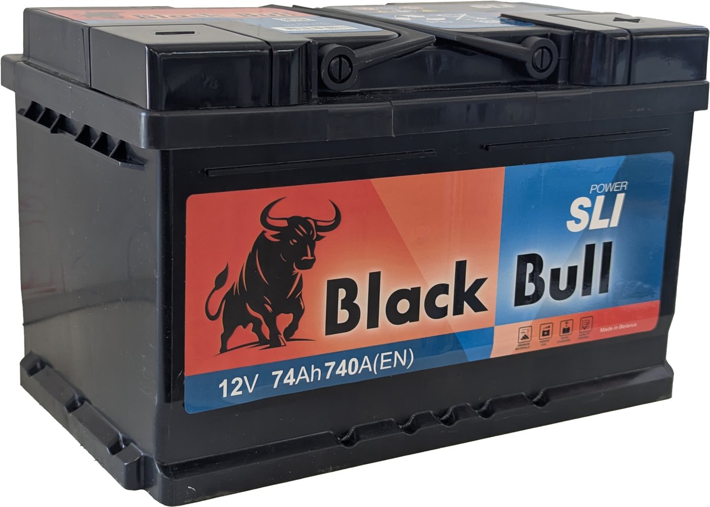 Автомобильный аккумулятор Black Bull SLI R+ низ. (74 А·ч)