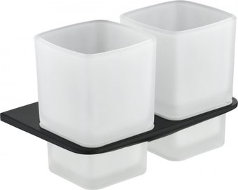 Набор стаканов для зубной щетки и пасты Grocenberg AC0056 (черный матовый)
