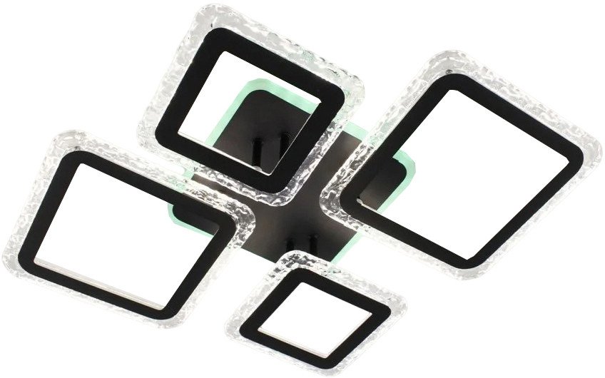 

Припотолочная люстра Estares Oval Ice RGB 75W 5S-APP-725х500х93-BLACK/CLEAR-220-IP20