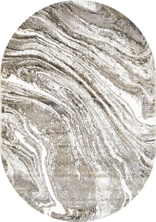 

Ковер для жилой комнаты Bossan Rome 3563A-KGRI-GRI-OVAL (1.6x3)