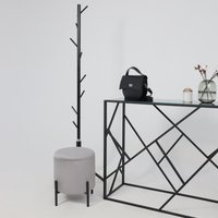 Пуфик AksHome Boot (серый велюр/черный)