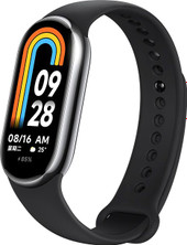 Smart Band 8 NFC (серый, с черным силиконовым ремешком, китайская версия)