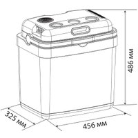 Термоэлектрический автохолодильник ZUGEL ZCR33 (синий)