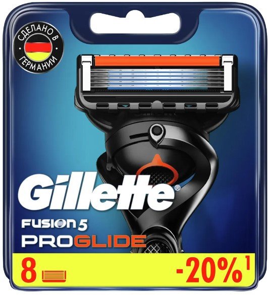 

Сменные кассеты для бритья Gillette Fusion5 Proglide (8 шт) 7702018085545