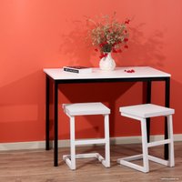 Кухонный стол Millwood Сеул Л 100x60x75 (белый/металл черный)