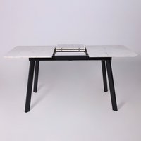 Кухонный стол Lepremo AV 1209/1 МДФ раздвижной 1200-1600x800 (Азул Оникс/черный)