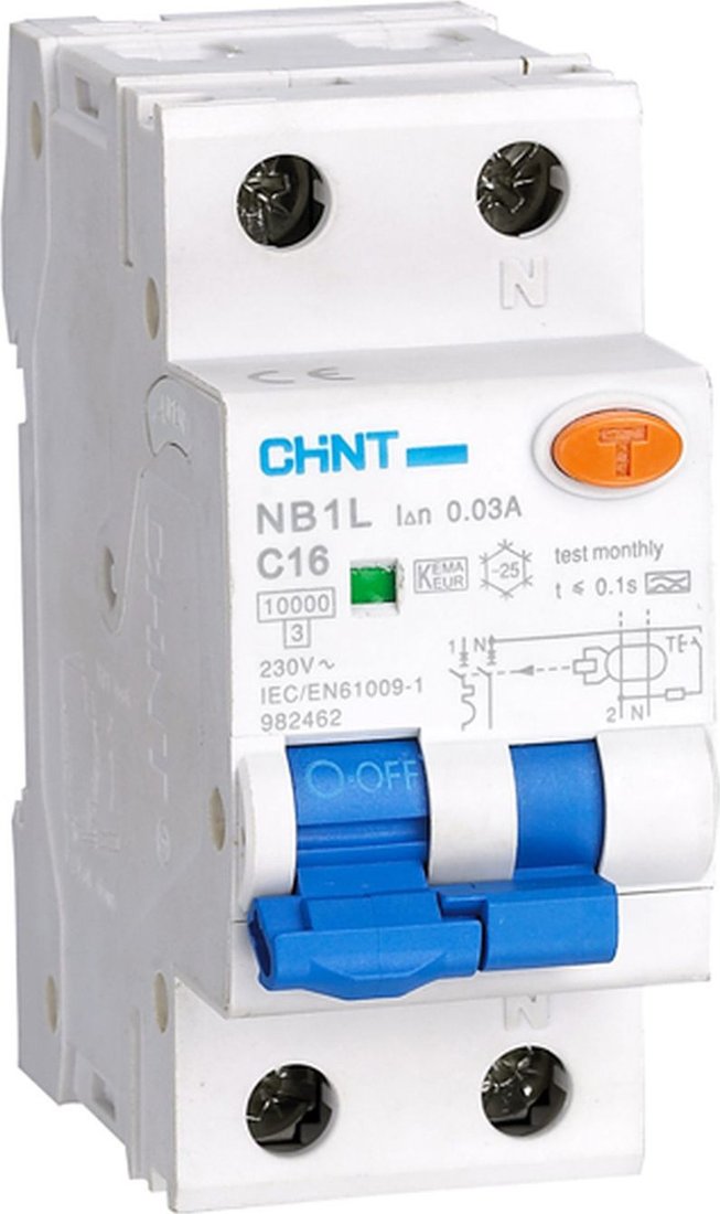 Дифференциальный автомат Chint NB1L 1P+N B25...