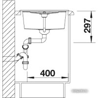 Кухонная мойка Blanco METRA 45 S (темная скала) [518868]