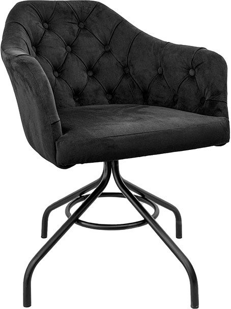 

Стул с подлокотниками King Style 114 (велюр, черный)