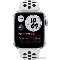 Умные часы Apple Watch Series 6 Nike 44 мм (алюминий серебристый/белый, черный)