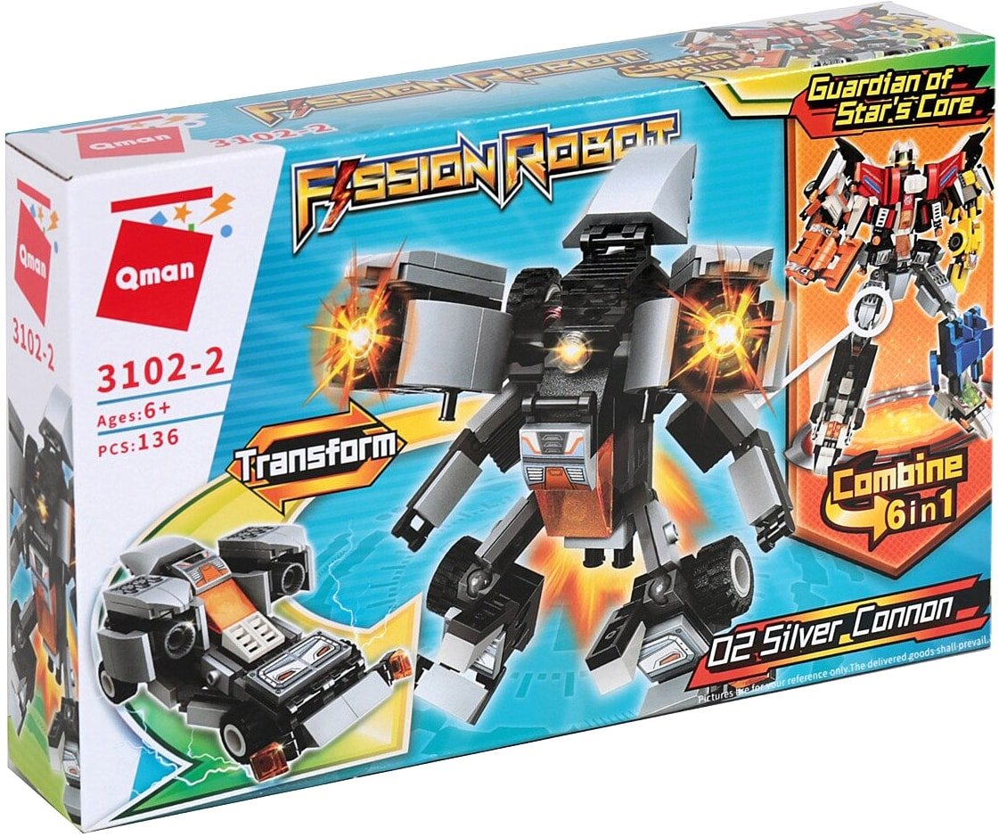 

Конструктор Qman Fission Robot 3102-2 Silver Connon