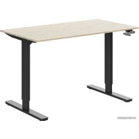 Стол для работы стоя WellDesk с механическим приводом 18мм (дуб винченца, черный)