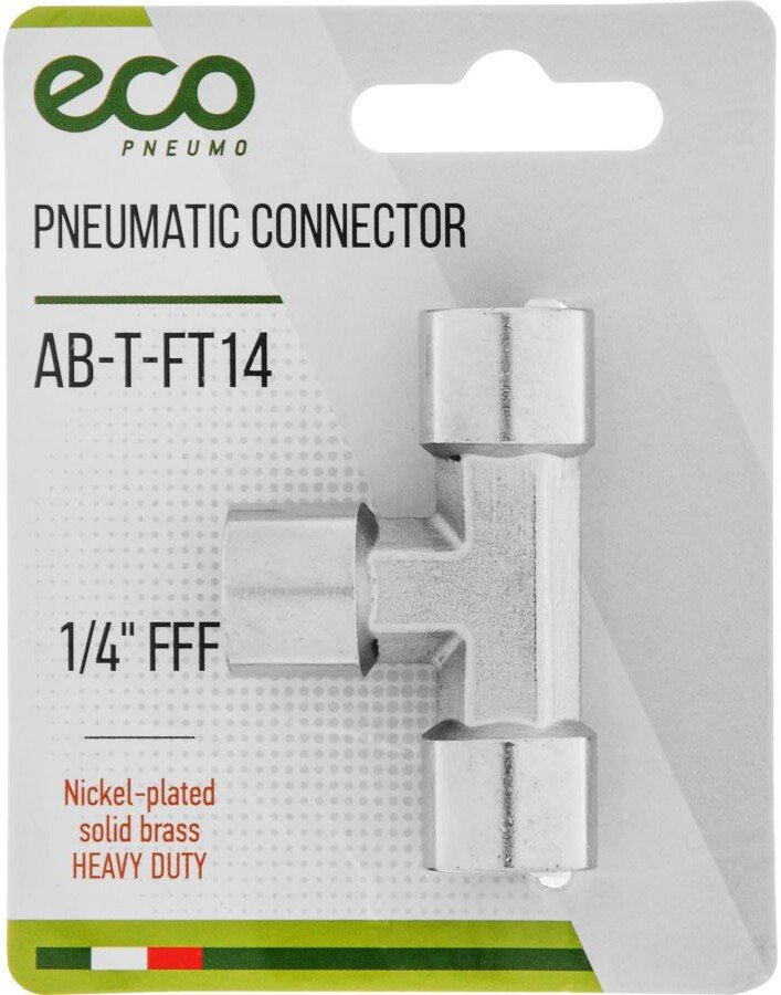 Фитинг ECO Соединитель пневматический 1/4 AB-T-FT14