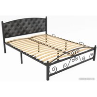 Кровать Князев Мебель Бали 140x190 БИ.140.190.ЧГ (черный муар)