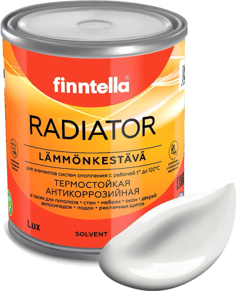 

Краска Finntella Radiator Pilvi F-19-1-1-FL050 0.9 л (темно-белый)