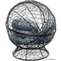 Кресло M-Group Апельсин 11520409 (черный ротанг/серая подушка)