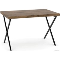 Кухонный стол TMB Loft Кросс Дуб 1200x600 40 мм (темный орех)