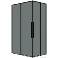 Душевая дверь Grossman Galaxy 90x195 1/2.K33.01.90.21.10 (черный матовый/тонированное стекло)