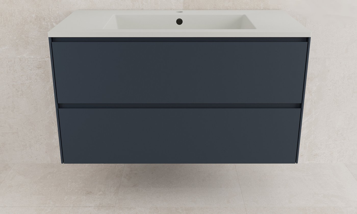 Symbolite Тумба под умывальник Лима 100 Line Plus 2 ящика + Line 100x48 (подвесная, графит/жасмин)