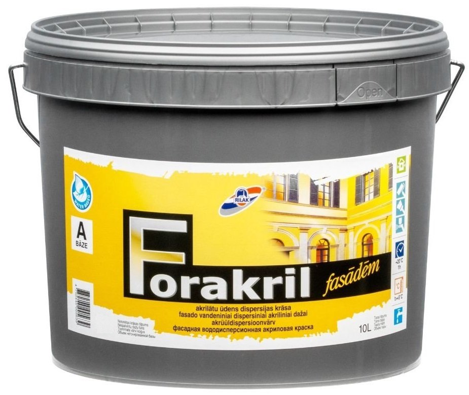 

Краска Рижский лакокрасочный завод Для минеральных фасадов Forakril База 1 3.6л