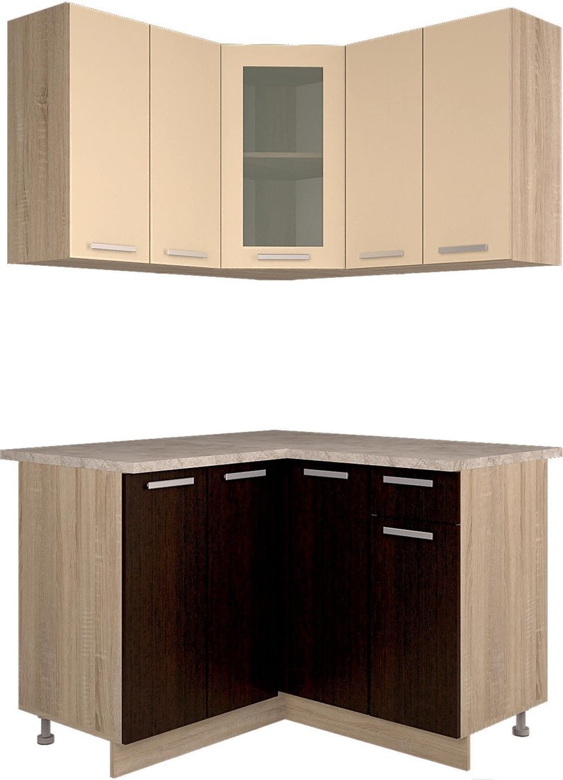 

Готовая кухня Интерлиния Мила 12x12 (ваниль/дуб венге)