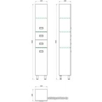  Какса-А Шкаф-пенал Пикколо 30 с корзиной