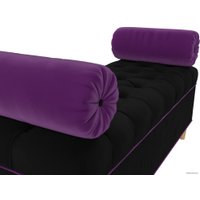 Банкетка Лига диванов Глория 29276 (микровельвет черный/фиолетовый/фиолетовый)