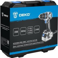 Ударная дрель-шуруповерт Deko GCD20DU PRO 083-1107 (с 2-мя АКБ, кейс)
