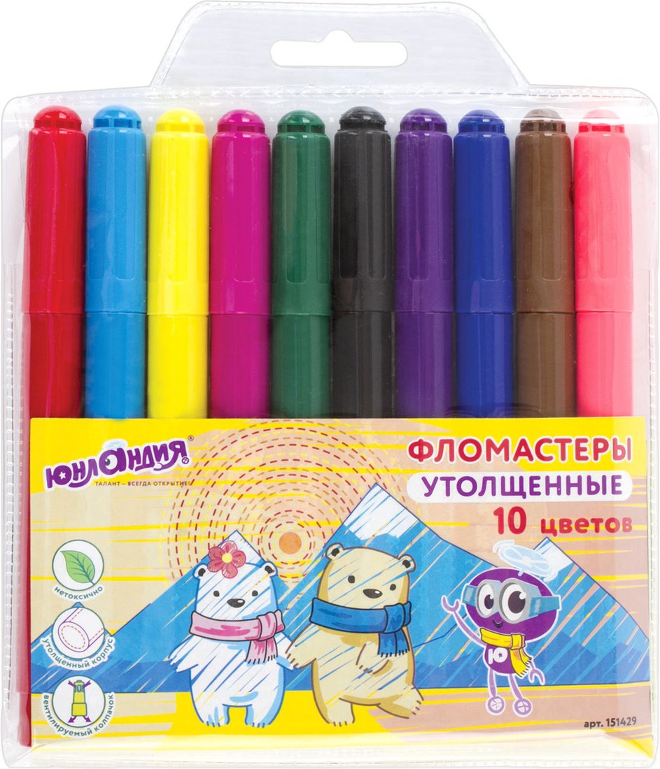 

Фломастеры Юнландия Юнландик в Арктике 151429 (10шт)