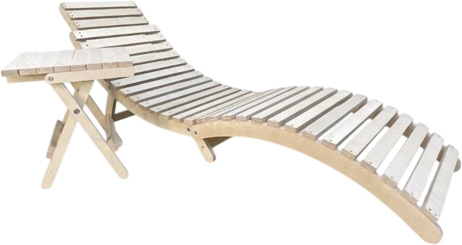 Набор садовой мебели ИП Андронович. Д. А. Meridian складной деревянный, с подголовником (под покраску)
