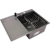 Кухонная мойка Wisent WS-36550B-R/GER013 (с сифоном, дозатором и коландером)