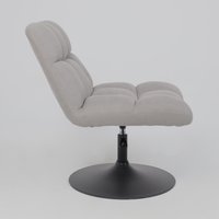 Интерьерное кресло AksHome Grande (серая ткань Linen Fabric-11/черный)