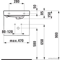 Умывальник Laufen PRO S 815954 48x28