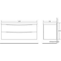  BelBagno Тумба под умывальник Marino-1200-2C-SO-CO-P (crema opaco)