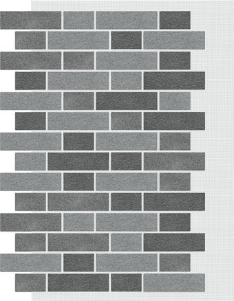 Декоративный кирпич АМК Тычок микс № 200 (серый микс)