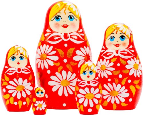 

Развивающая игра Брестская Фабрика Сувениров В красном наряде с ромашками (набор 5 шт)