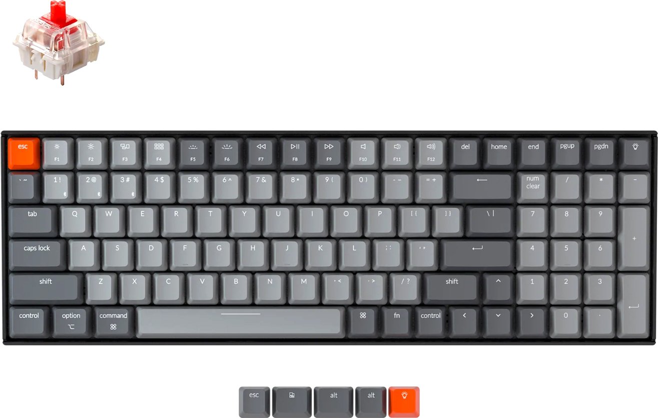 

Клавиатура Keychron K4 V2 White LED K4-A1-RU (Gateron G Pro Red)