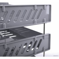 Лоток для бумаг BRAUBERG File 238108 (серый)