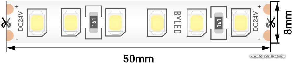 Светодиодная лента Byled BLS2835-120-24-9.6-W-66